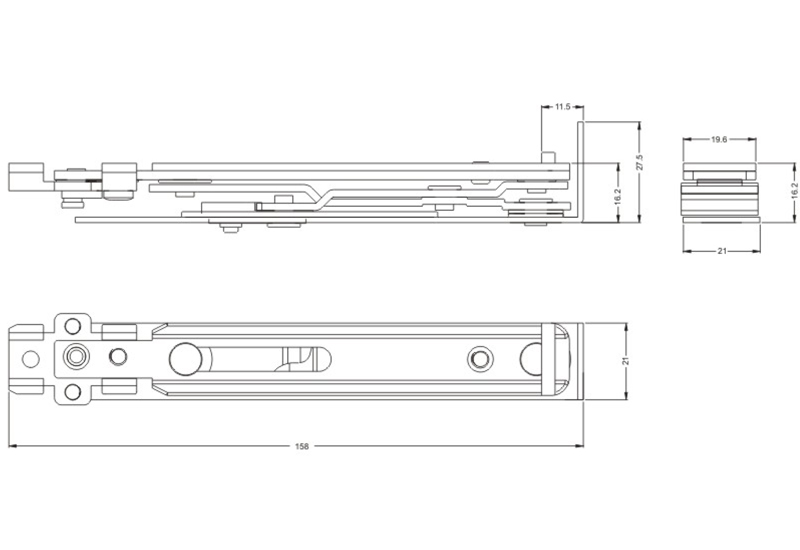 平框平槽隱藏式合頁(yè) C-15827-003 